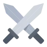 交差した刀 Emoji ⚔ image - Tossface style