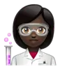 Woman Scientist: Dark Skin Tone Emoji 👩🏿‍🔬 image - WhatsApp style