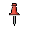 नक़्शे की पिन Emoji 📌 image - OpenMoji style