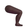 Leg: Dark Skin Tone Emoji 🦵🏿 image - Microsoft 3D Fluent style