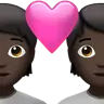 Couple With Heart: Dark Skin Tone Emoji 💑🏿 image - Apple style