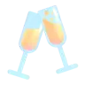 Clinking Glasses Emoji 🥂 image - Microsoft 3D Fluent style