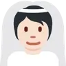 Person With Veil: Light Skin Tone Emoji 👰🏻 image - Twitter / X (Twemoji) style