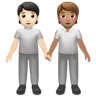 People Holding Hands: Light Skin Tone, Medium Skin Tone Emoji 🧑🏻‍🤝‍🧑🏽 image - Apple style