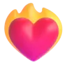 Heart On Fire Emoji ❤️‍🔥 image - Microsoft 3D Fluent style