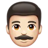 Man: Light Skin Tone Emoji 👨🏻 image - WhatsApp style