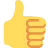 Thumbs Up Sign Emoji 👍 image - Twitter / X (Twemoji) style
