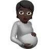 Pregnant Person: Dark Skin Tone Emoji 🫄🏿 image - Apple style