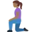 Woman Kneeling: Medium-Dark Skin Tone