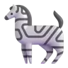 Zebra ใบหน้า Emoji 🦓 image - Microsoft 3D Fluent style