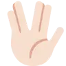 Vulcan Salute: Light Skin Tone Emoji 🖖🏻 image - Twitter / X (Twemoji) style