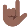 Love-You Gesture: Medium-Dark Skin Tone Emoji 🤟🏾 image - Tossface style