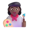 Woman Artist: Medium-Dark Skin Tone Emoji 👩🏾‍🎨 image - Microsoft 3D Fluent style