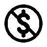 Circled Dollar Sign With Overlaid Backslash 🄏 image - OpenMoji style