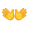 Znak otwartych rąk Emoji 👐 image - Telegram style