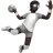 Person Playing Handball: Dark Skin Tone