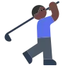 Man Golfing: Dark Skin Tone Emoji 🏌🏿‍♂️ image - Tossface style