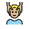 Person Getting Massage: Medium-Light Skin Tone Emoji 💆🏼 image - OpenMoji style