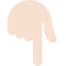 Backhand Index Pointing Down: Light Skin Tone Emoji 👇🏻 image - Twitter / X (Twemoji) style