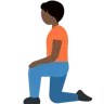 Person Kneeling: Dark Skin Tone Emoji 🧎🏿 image - Twitter / X (Twemoji) style