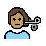 Person Getting Haircut: Medium Skin Tone Emoji 💇🏽 image - OpenMoji style