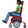 Man In Motorized Wheelchair: Dark Skin Tone Emoji 👨🏿‍🦼 image - Twitter / X (Twemoji) style