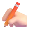 Writing Hand: Light Skin Tone Emoji ✍🏻 image - Microsoft 3D Fluent style