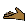 Palm Up Hand: Medium-Dark Skin Tone Emoji 🫴🏾 image - OpenMoji style