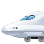 Emoji Treno ad alta velocità con Bullet Nose 🚅 image - Facebook Meta style