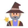 Man Mage: Medium-Light Skin Tone Emoji 🧙🏼‍♂️ image - Tossface style