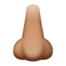 Nose: Medium Skin Tone Emoji 👃🏽 image - Samsung style