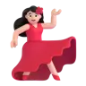 Woman Dancing: Light Skin Tone Emoji 💃🏻 image - Microsoft 3D Fluent style