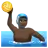Man Playing Water Polo: Dark Skin Tone