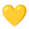 Yellow Heart Emoji 💛 image - Google Noto Color Animated style
