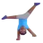 Man Cartwheeling: Medium-Dark Skin Tone