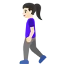 Woman Walking: Light Skin Tone Emoji 🚶🏻‍♀️ image - Google Noto Color style