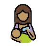 Woman Feeding Baby: Medium Skin Tone Emoji 👩🏽‍🍼 image - OpenMoji style