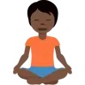 Person In Lotus Position: Dark Skin Tone Emoji 🧘🏿 image - Twitter / X (Twemoji) style