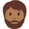 Person: Medium-Dark Skin Tone, Beard Emoji 🧔🏾 image - Twitter / X (Twemoji) style