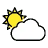 Sonne hinter der Wolke Emoji ⛅ image - OpenMoji style