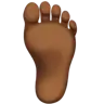 Foot: Medium-Dark Skin Tone Emoji 🦶🏾 image - Apple style