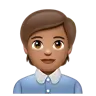 Office Worker: Medium Skin Tone Emoji 🧑🏽‍💼 image - WhatsApp style