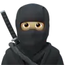Ninja: Medium-Light Skin Tone Emoji 🥷🏼 image - Apple style