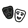 ศิลปะการแสดง Emoji 🎭 image - OpenMoji style