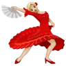 Woman Dancing: Medium-Light Skin Tone Emoji 💃🏼 image - WhatsApp style