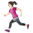 Woman Running: Light Skin Tone