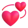 Drehende Herzen Emoji 💞 image - Microsoft 3D Fluent style