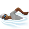 Person Swimming: Medium-Dark Skin Tone Emoji 🏊🏾 image - Apple style