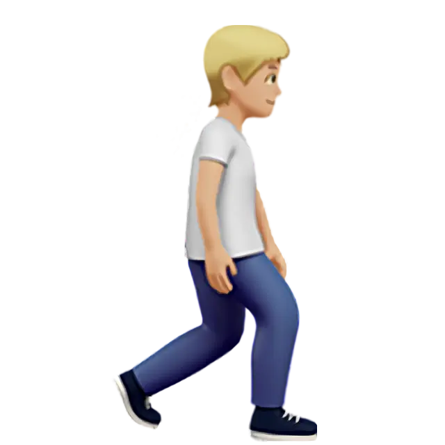 Person Walking Facing Right: Medium-Light Skin Tone
