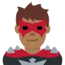 Man Supervillain: Medium-Dark Skin Tone Emoji 🦹🏾‍♂️ image - Twitter / X (Twemoji) style